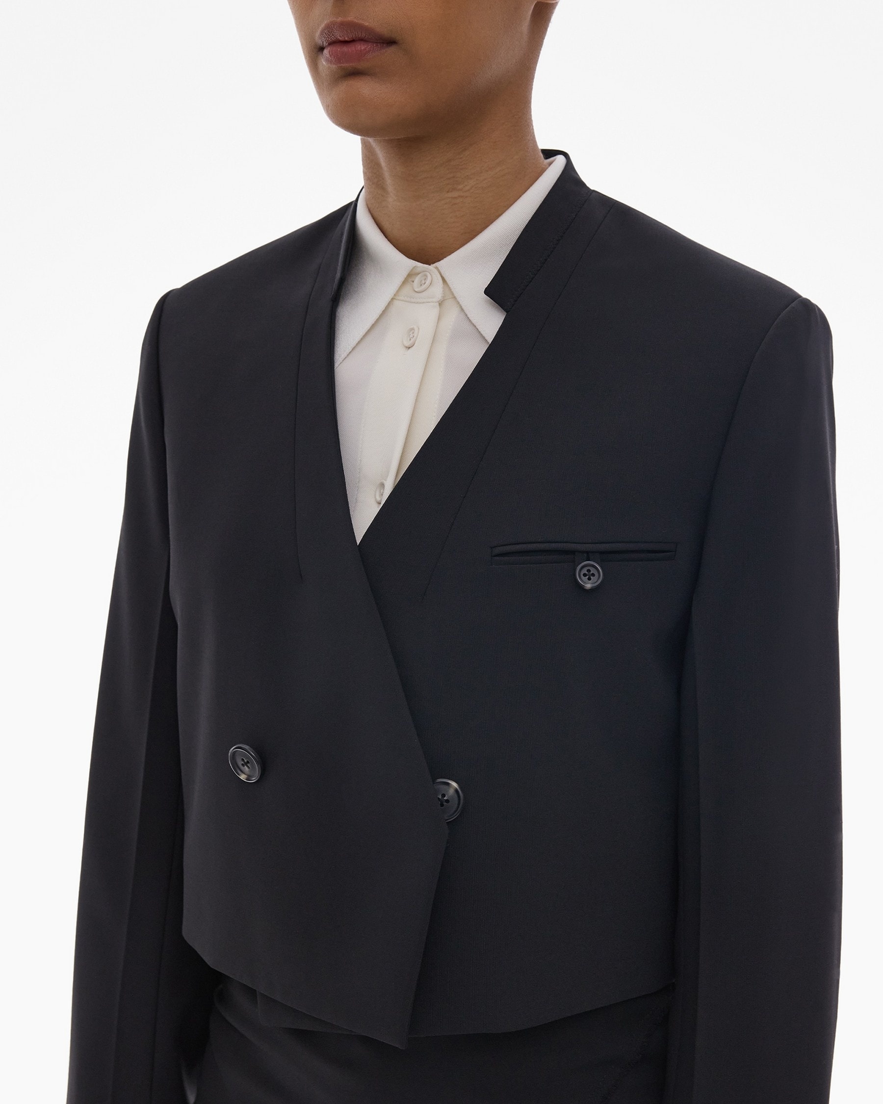 CROPPED DOUBLE-BREASTED BLAZER - 8
