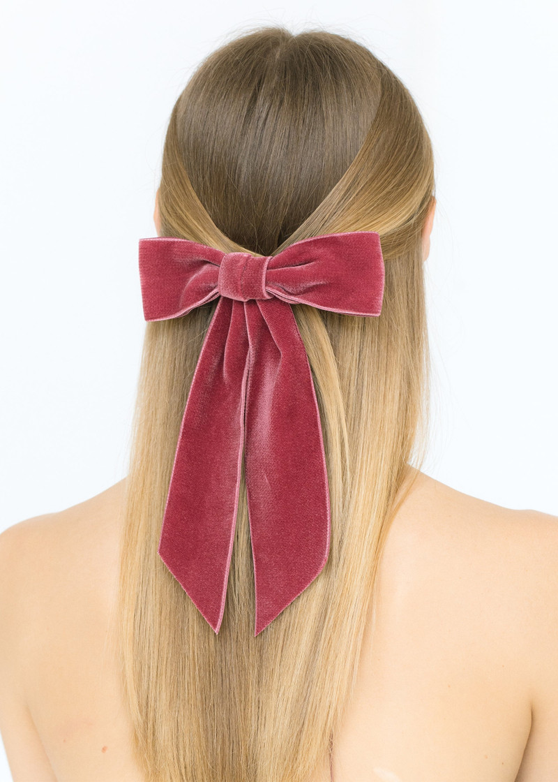 Jennifer Behr Wide Velvet Bow Barrette outlook
