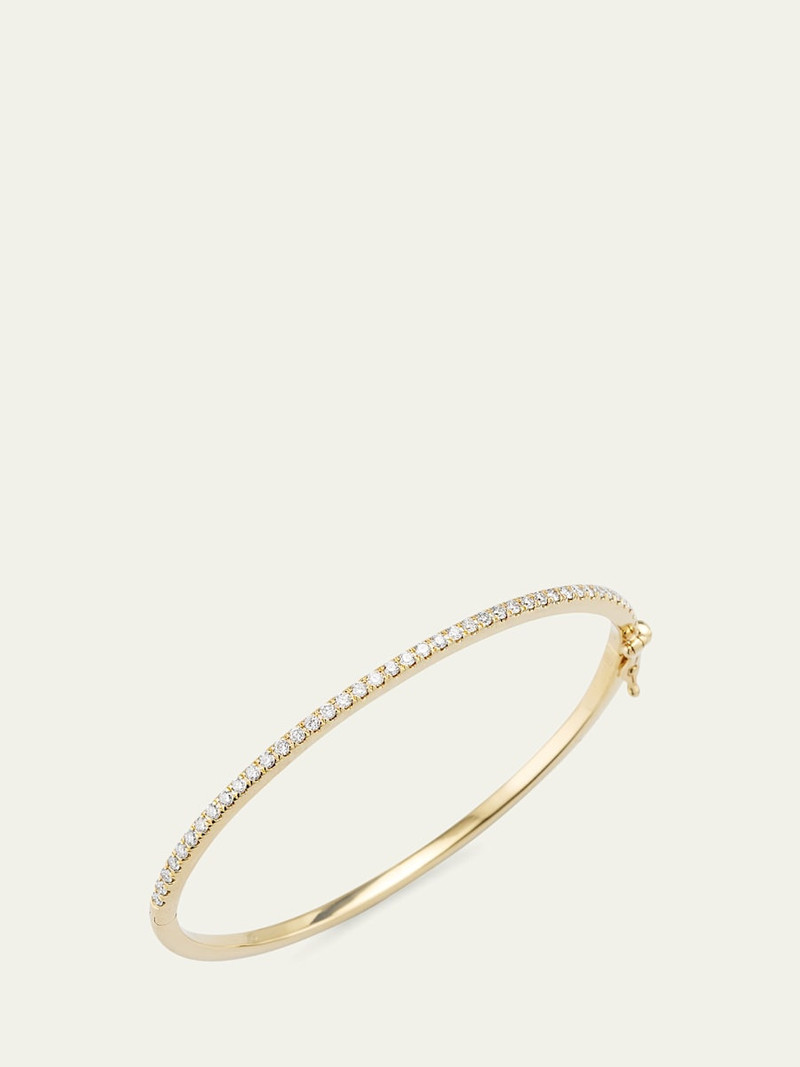 SYDNEY EVAN 14K Yellow Gold Diamond Pave Bangle outlook