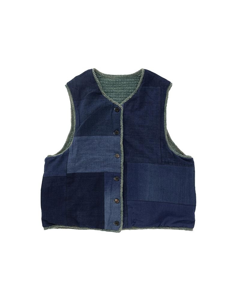 CROCHET KNIT VEST (N.D.) LT.GREEN 3