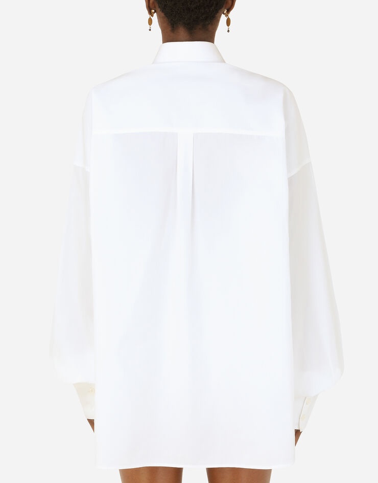 Cotton shirt with broderie anglaise detailing - 2