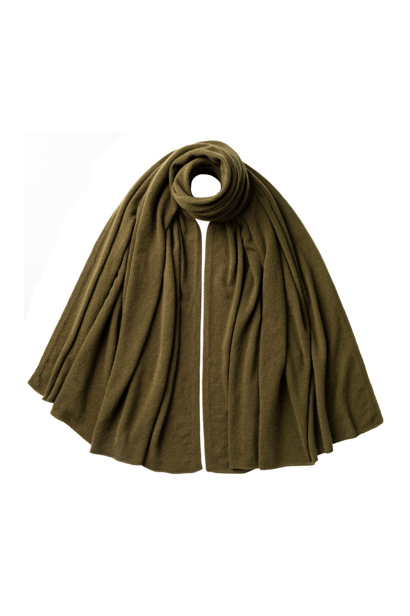Gauzy Cashmere Green Travel Stole 1