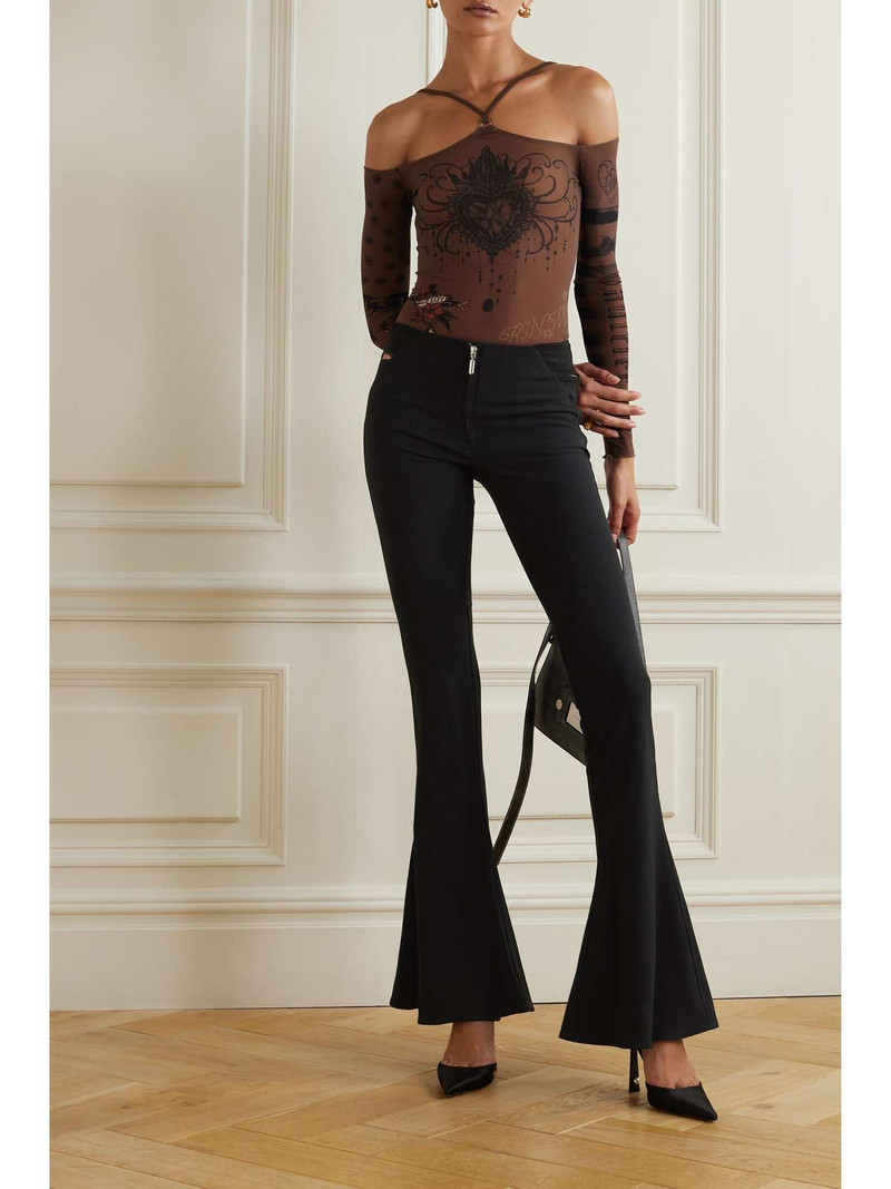 Jean Paul Gaultier + KNWLS cutout woven flared pants outlook