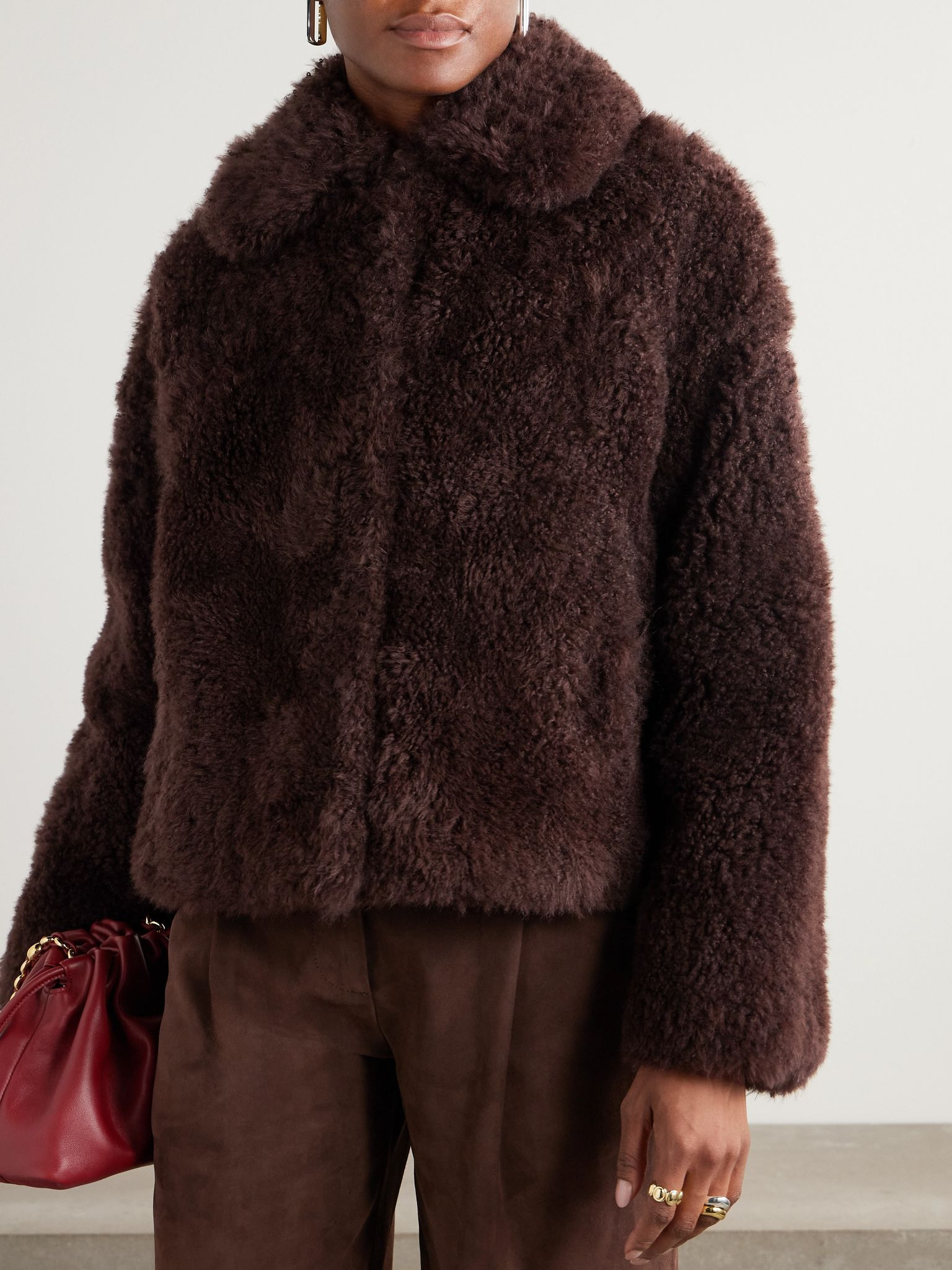 Shearling jacket Brass - 3