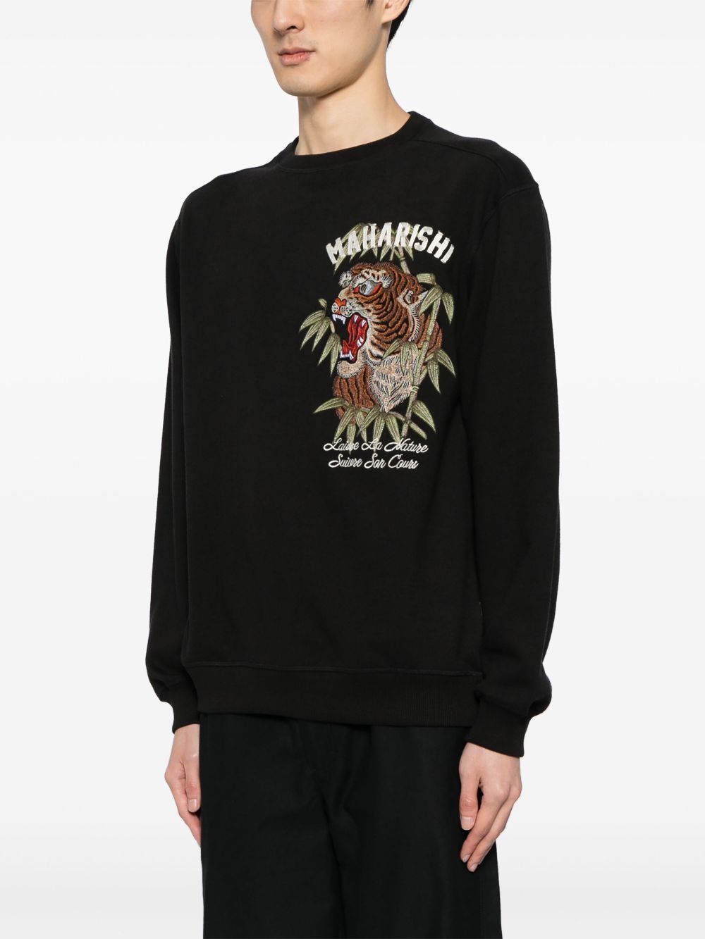 logo-print cotton sweatshirt - 3