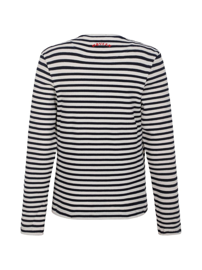 Alexander McQueen striped crew-neck sweater outlook