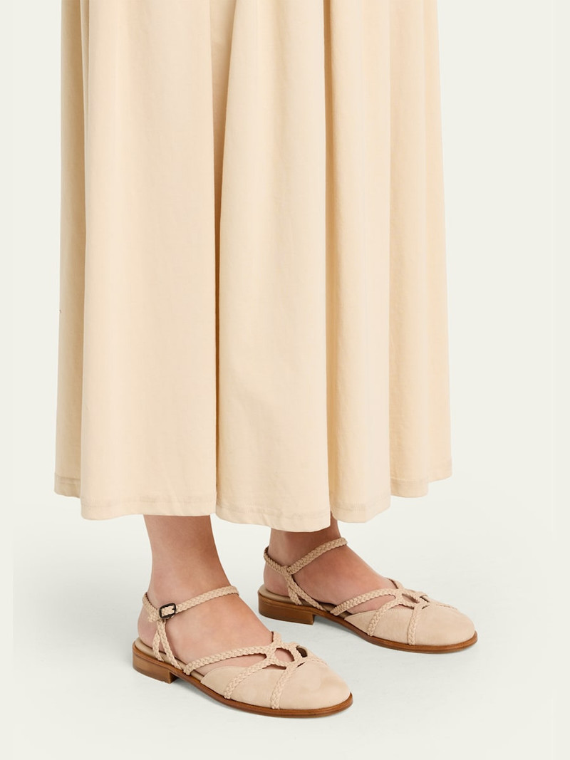HEREU Ranya Braided Suede Sandals outlook