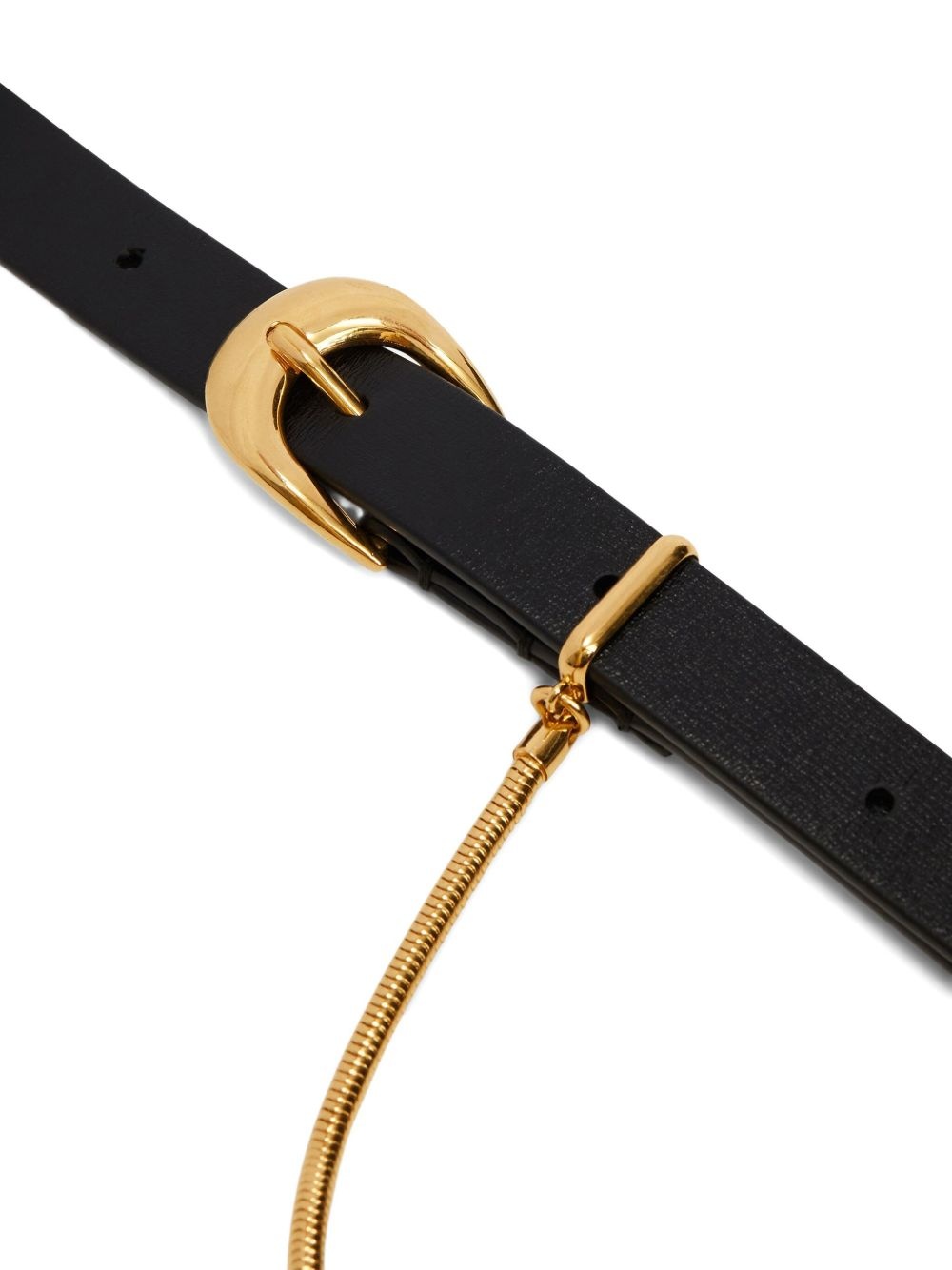 chain-detailing leather belt - 2