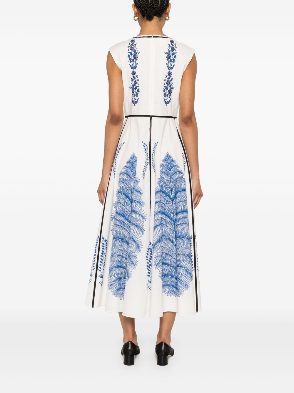 foral-print midi dress - 4