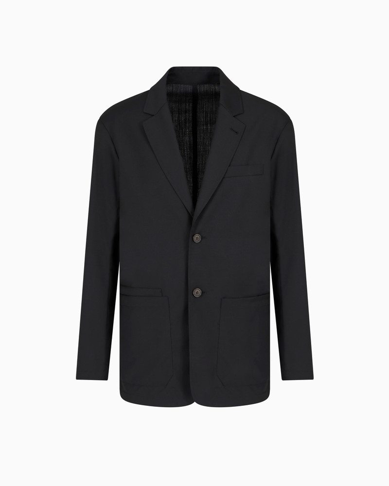 SINGLE-BREASTED JACKET IN SUPER LIGHT WOOL - 1