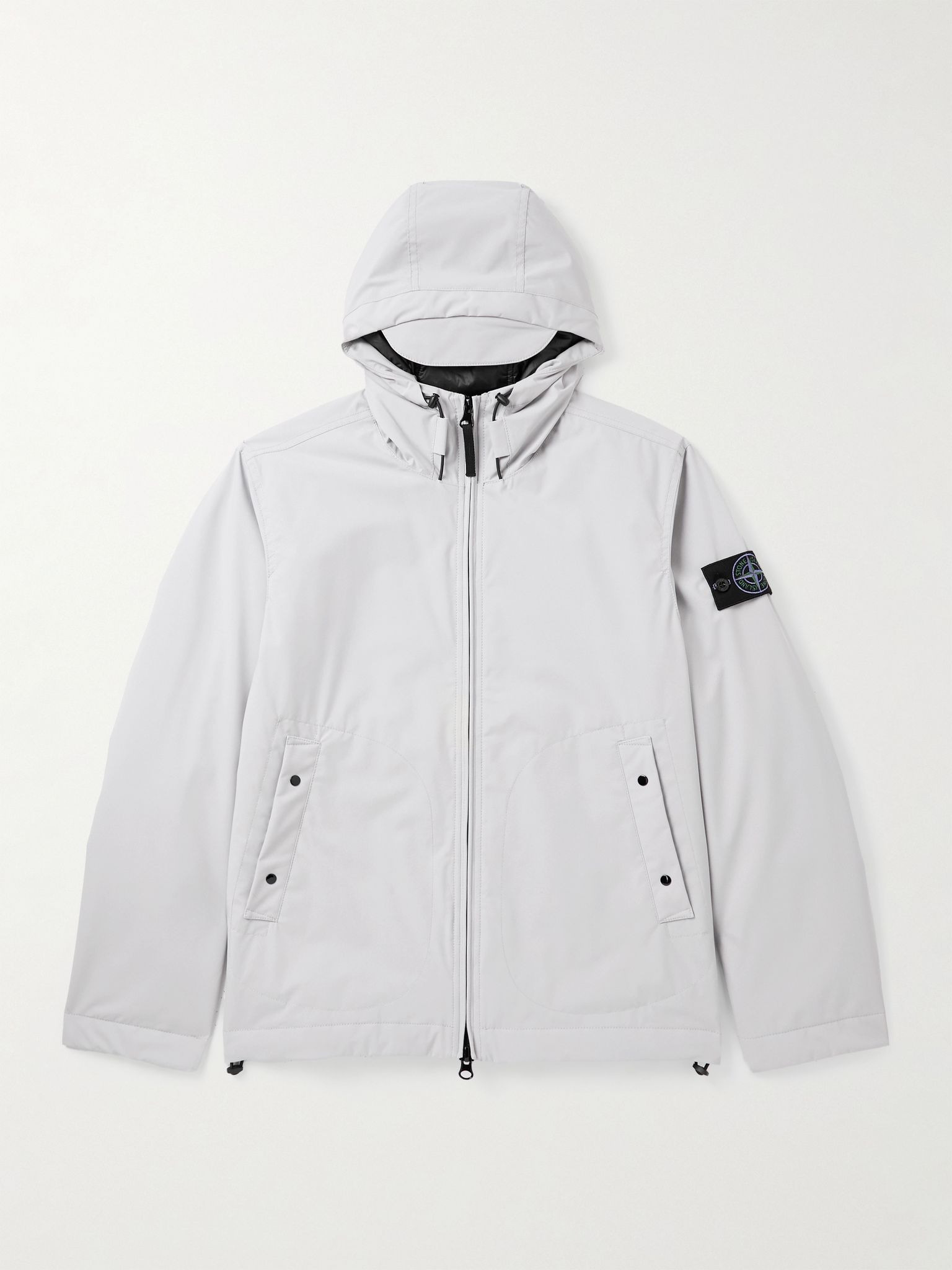 Logo-Appliquéd Padded Shell-R_e.dye® Hooded Jacket Gray - 1