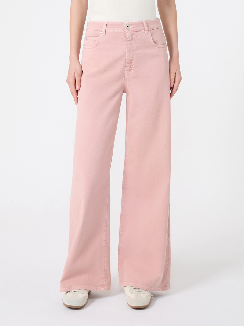 MEDINA Cotton drill wide-leg trousers - PINK 3