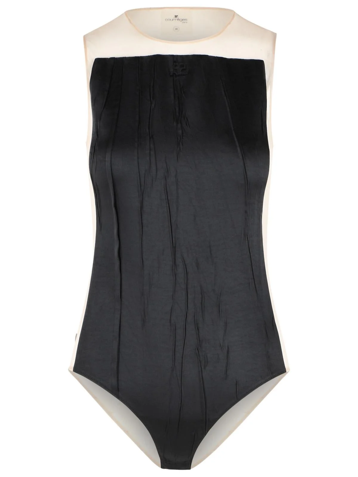 Courreges Polyester Bodysuit Black Beige Women - 1
