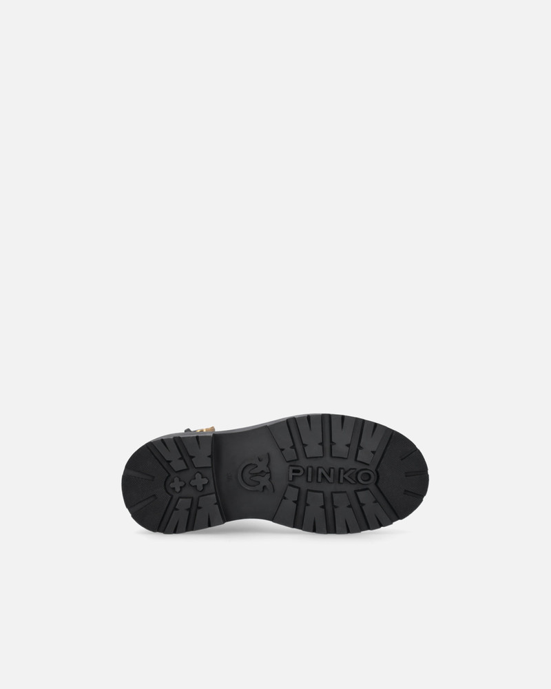 LEATHER COMBAT BOOTS WITH BRANDED FRONT STRAP 7