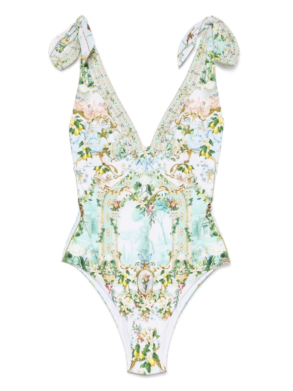 graphic-print swimsuit - 1