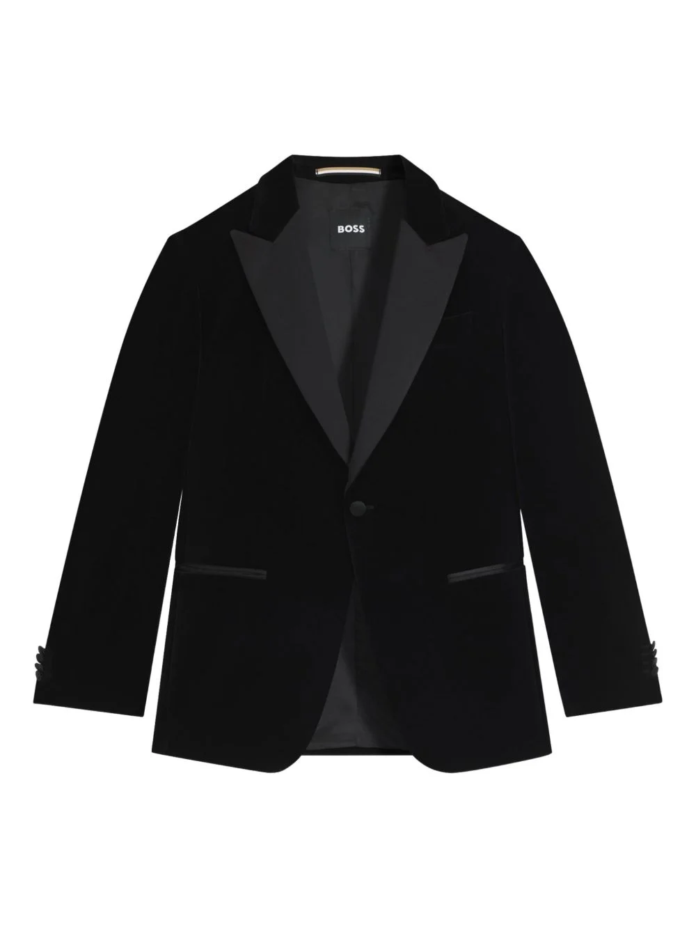 shawl-lapel cotton jacket - 1