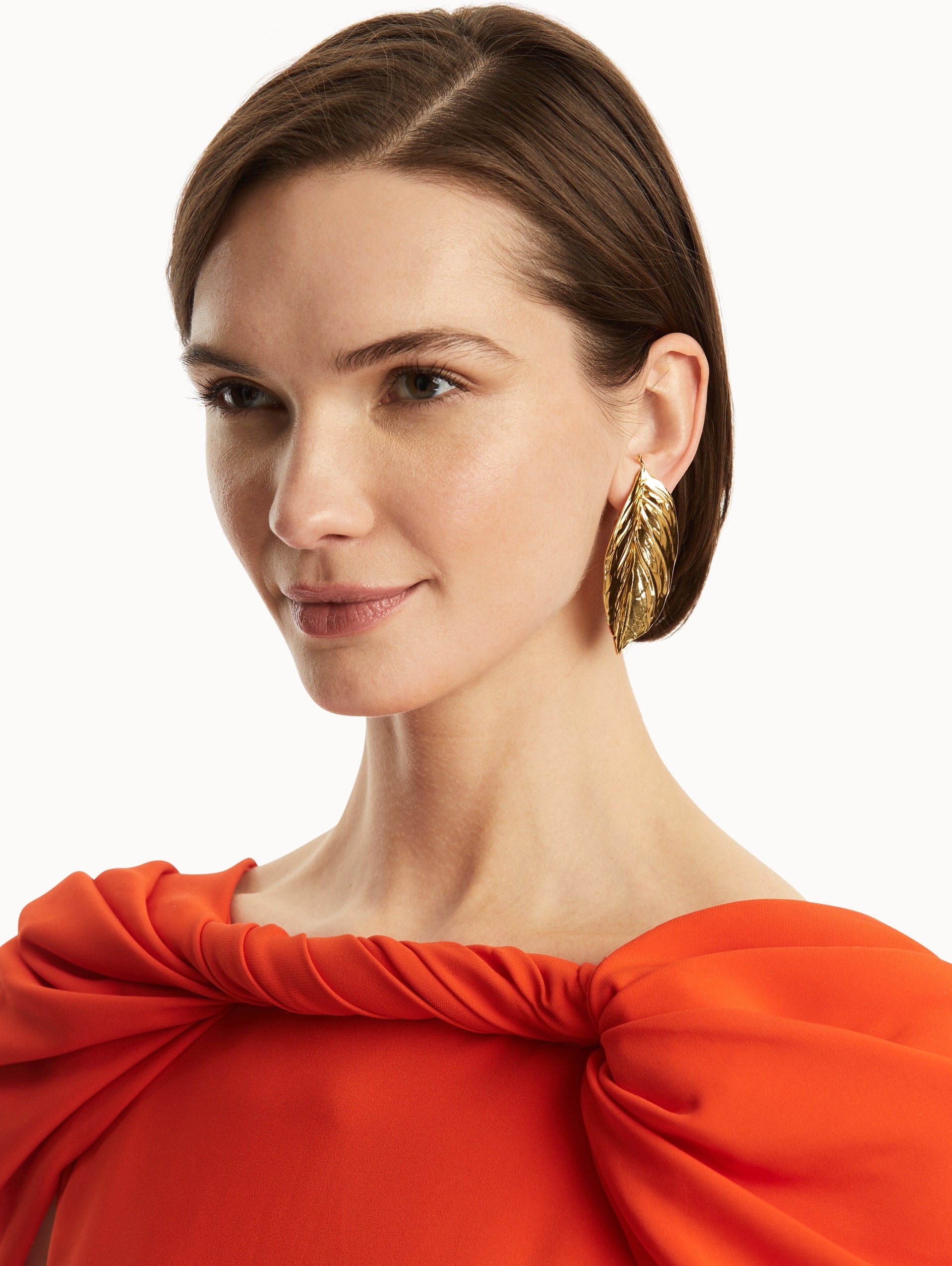 LARGE LEAF CLIP-ON EARRINGS - 2