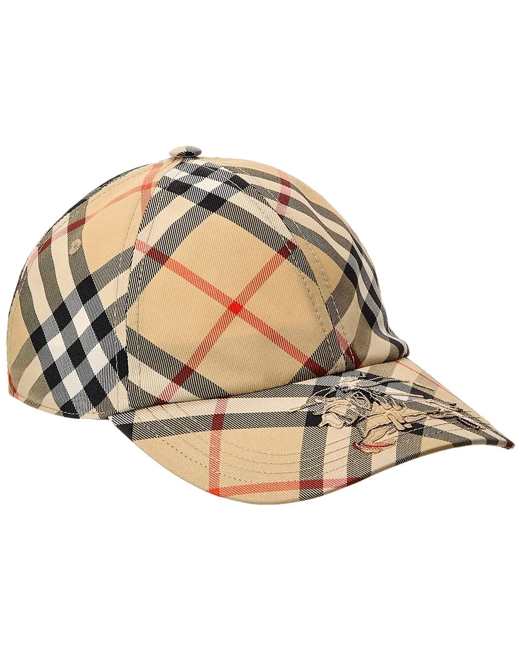 Burberry Equestrian Knight Patch Check Baseball Cap - 1