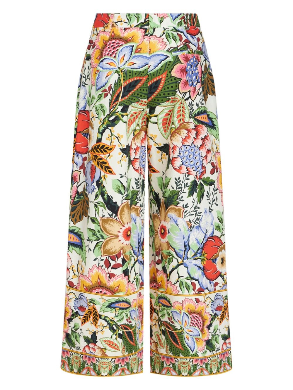 floral-print cotton poplin culottes - 7