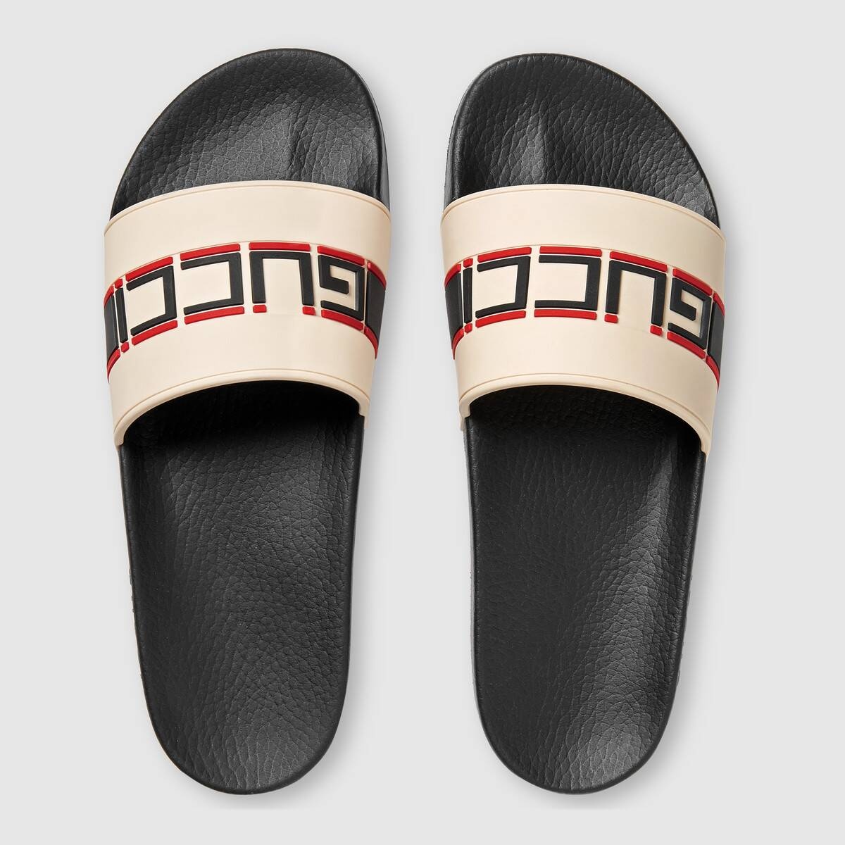 Gucci stripe rubber slide sandal  - 3