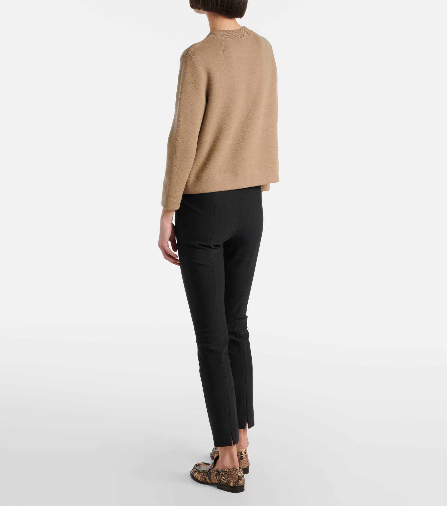 Shrunken wool and cashmere cardigan - 3