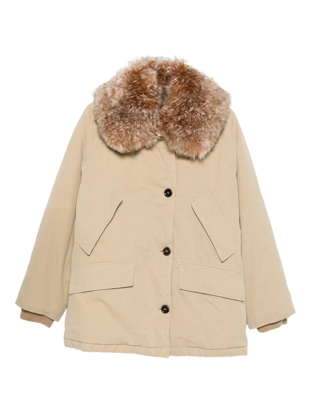 Prada Women Shearling Collar Short Coat - 1