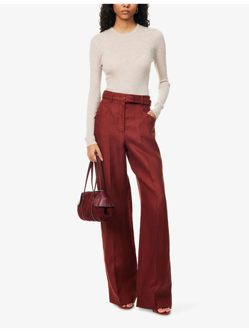 GABRIELA HEARST Ribbed Long-Sleeves Cashmere And Silk Top outlook