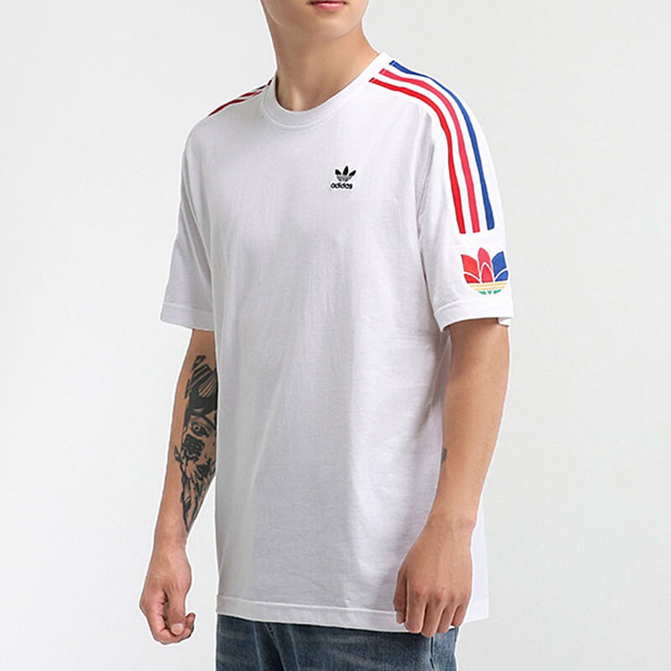 adidas Originals Adidcolor 3D Short Sleeve Tee 'White Red Blue' GE0837 - 3