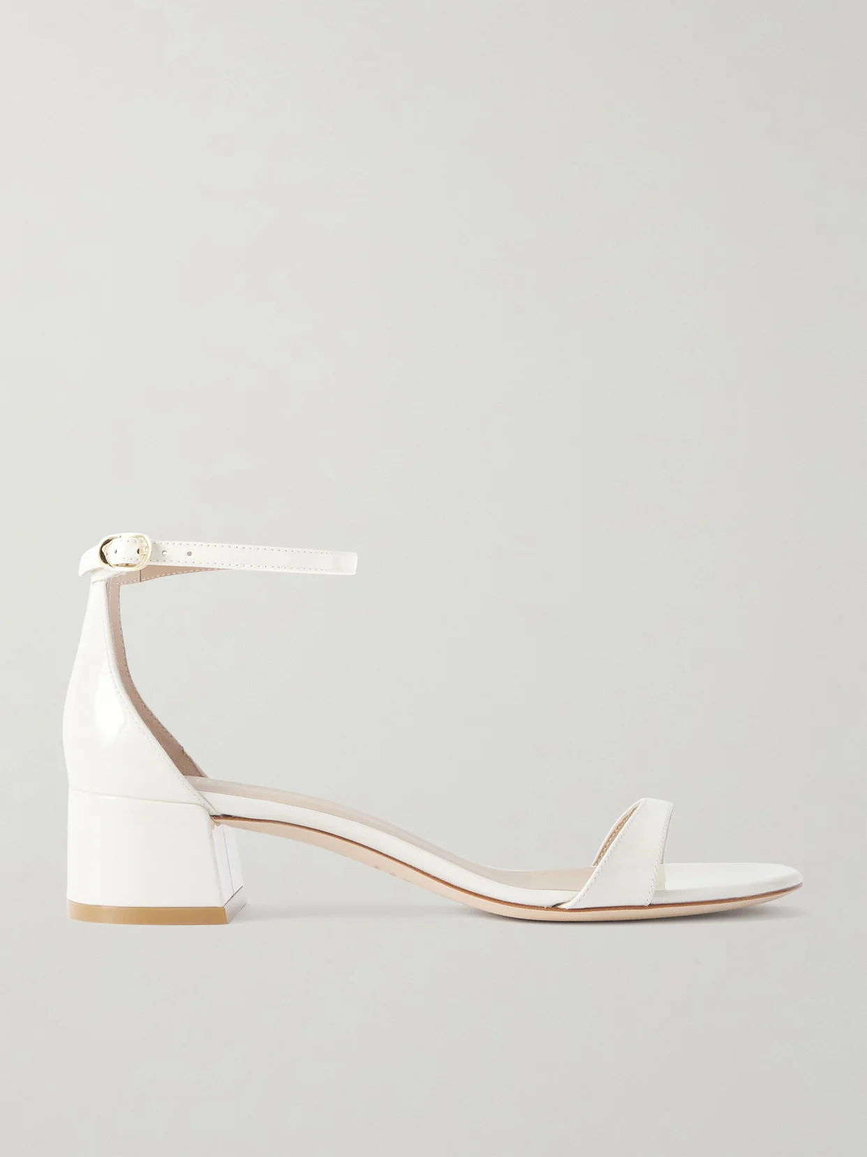 Nudist Block Patent-leather Sandals - 1