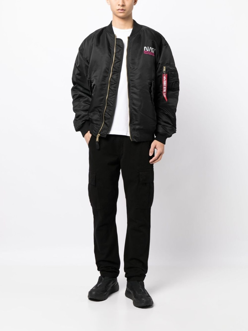 ALPHA INDUSTRIES straight-leg cotton cargo trousers outlook