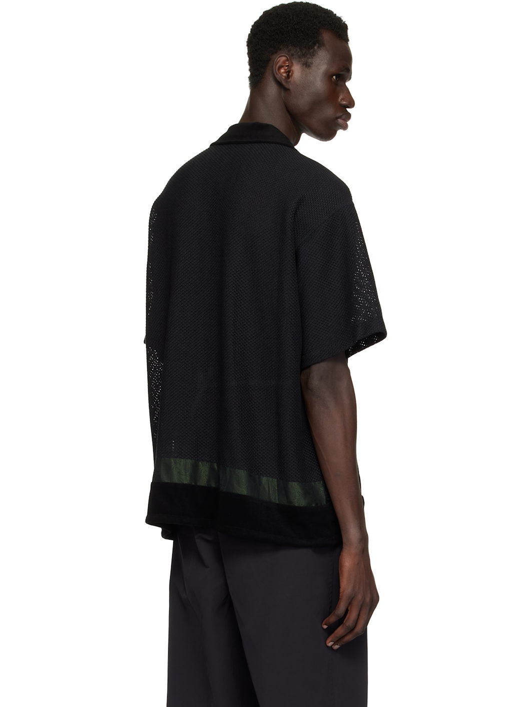 Black Raschel Mesh Shirt - 3