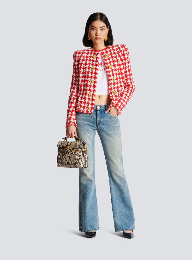 Balmain Houndstooth tweed jacket outlook