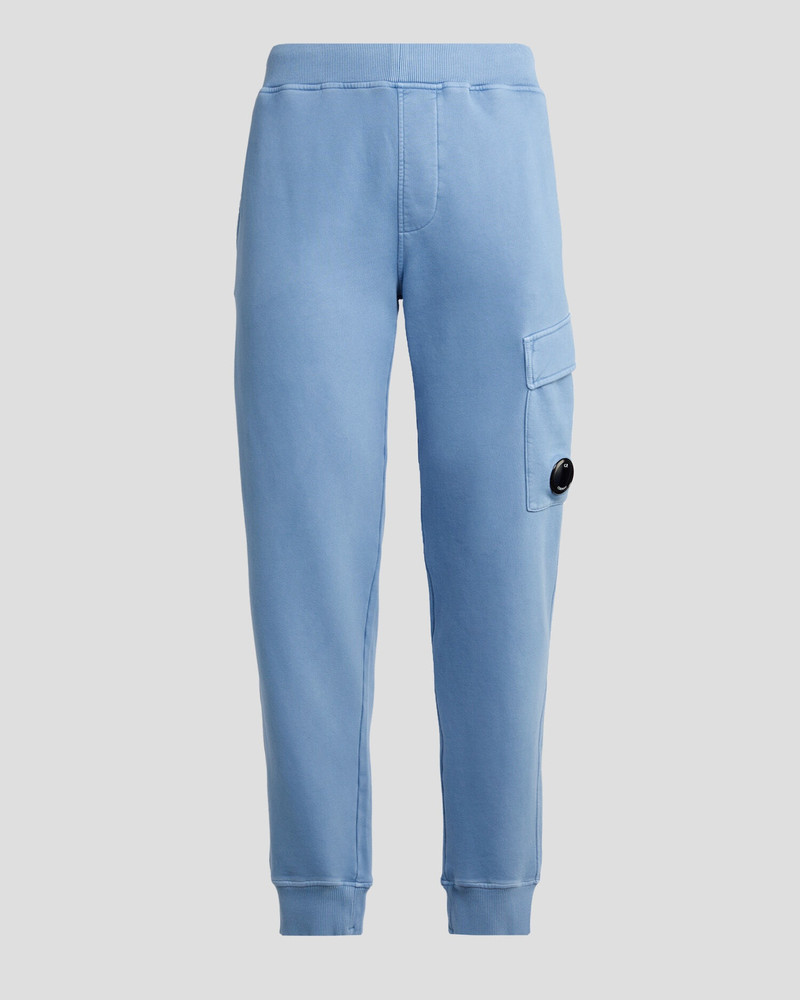 솔질하고 & Emerized Diagonal Fleece 화물 궤도 바지 1