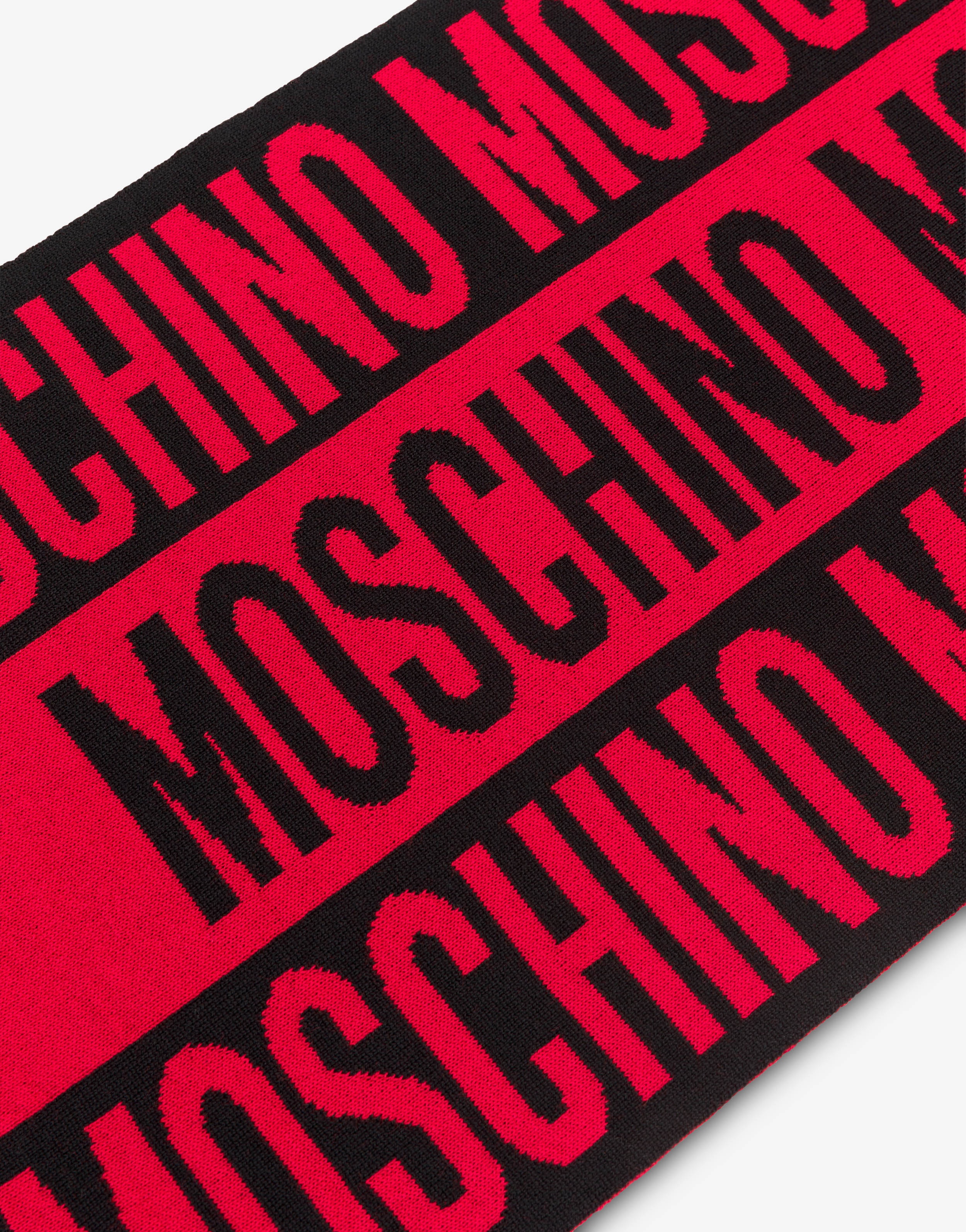 LOGO BANDS WOOL SCARF - 3