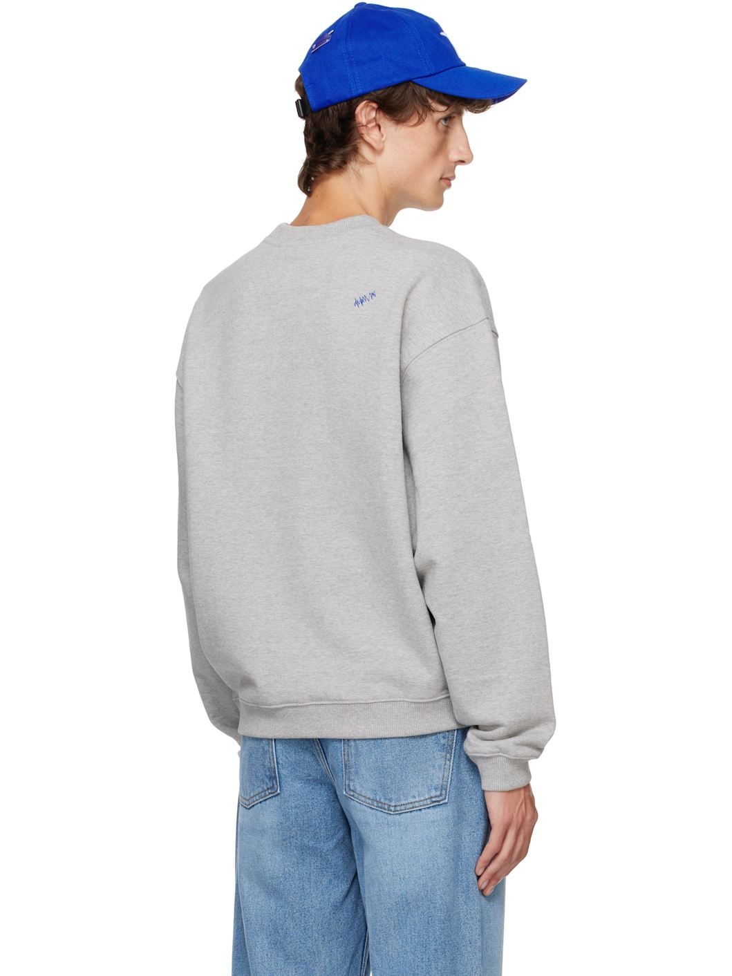 Gray Embroidered-Logo Sweatshirt - 3