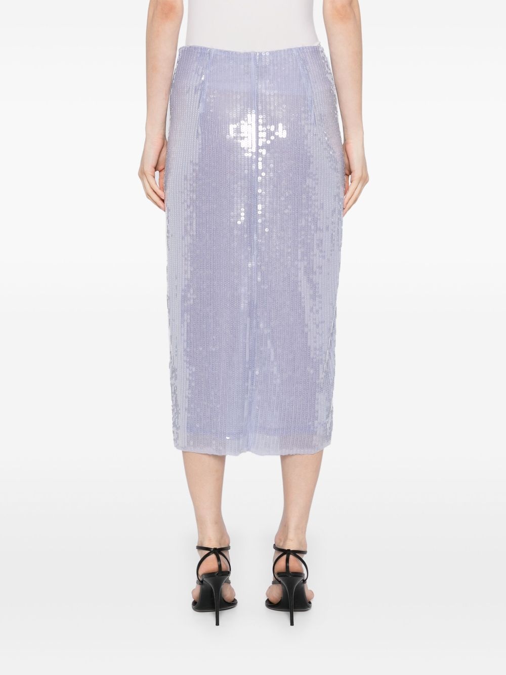 sequinned pencil skirt - 4