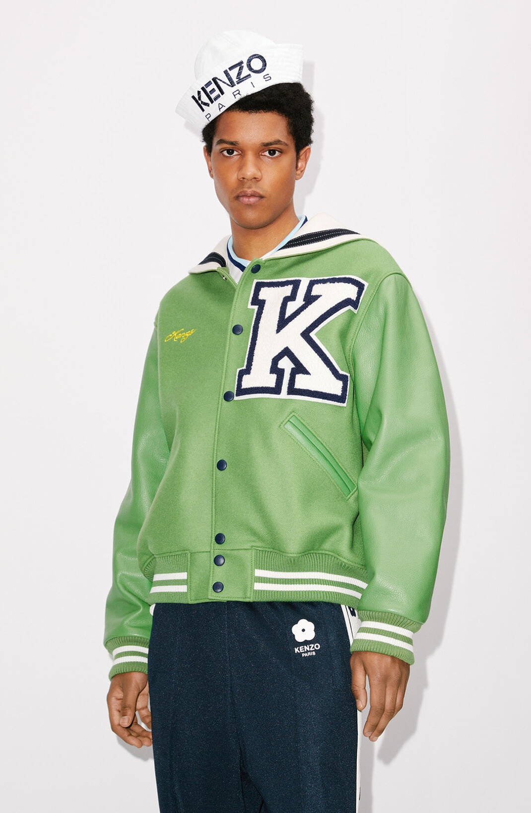 'Sailor Varsity' wool and leather jacket - 4
