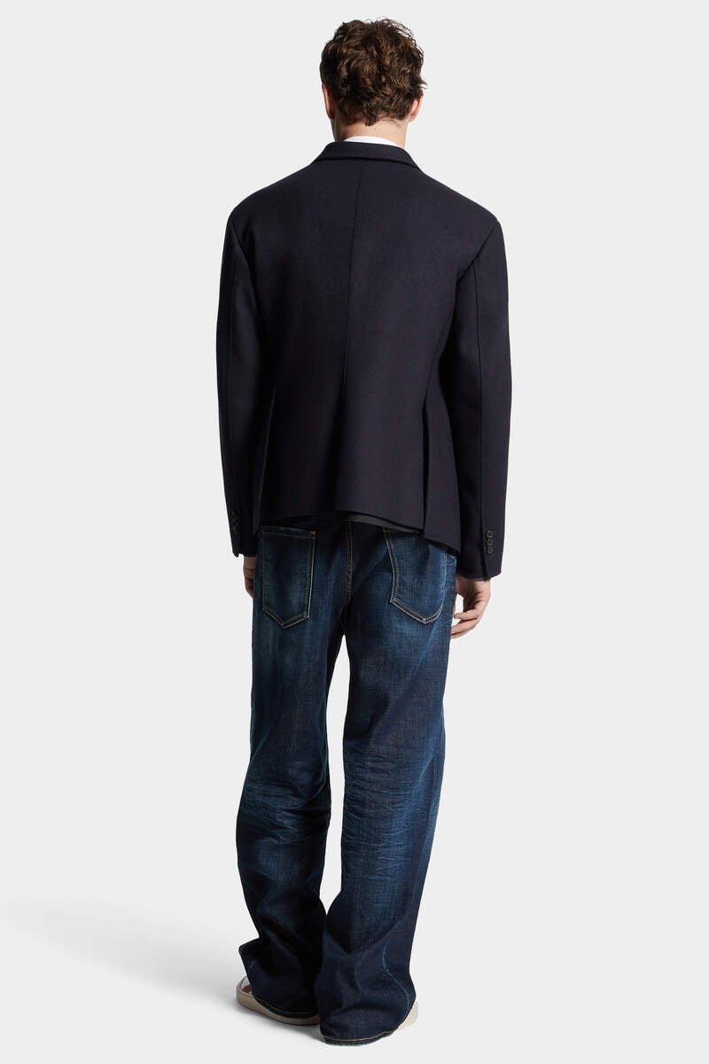 DARK CLEAN WASH LOOSE JEANS - 4