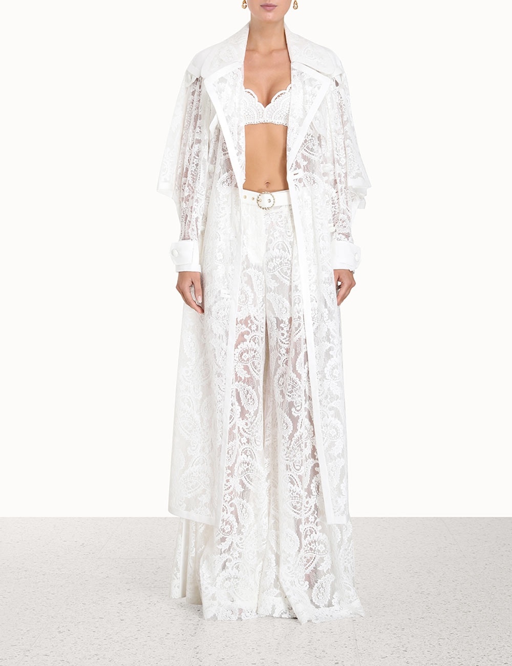 WONDERLAND LACE TRENCH COAT - 7