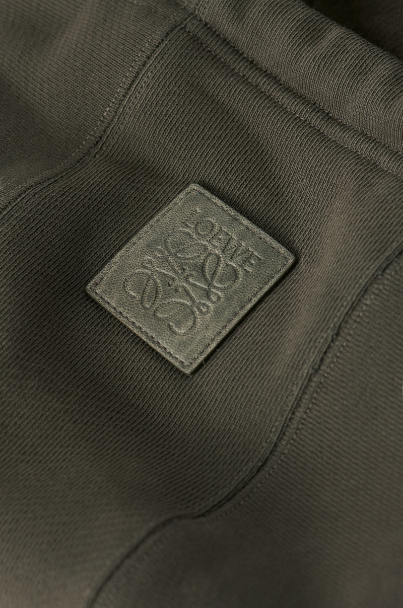 Hybrid hoodie in cotton and nappa lambskin 6