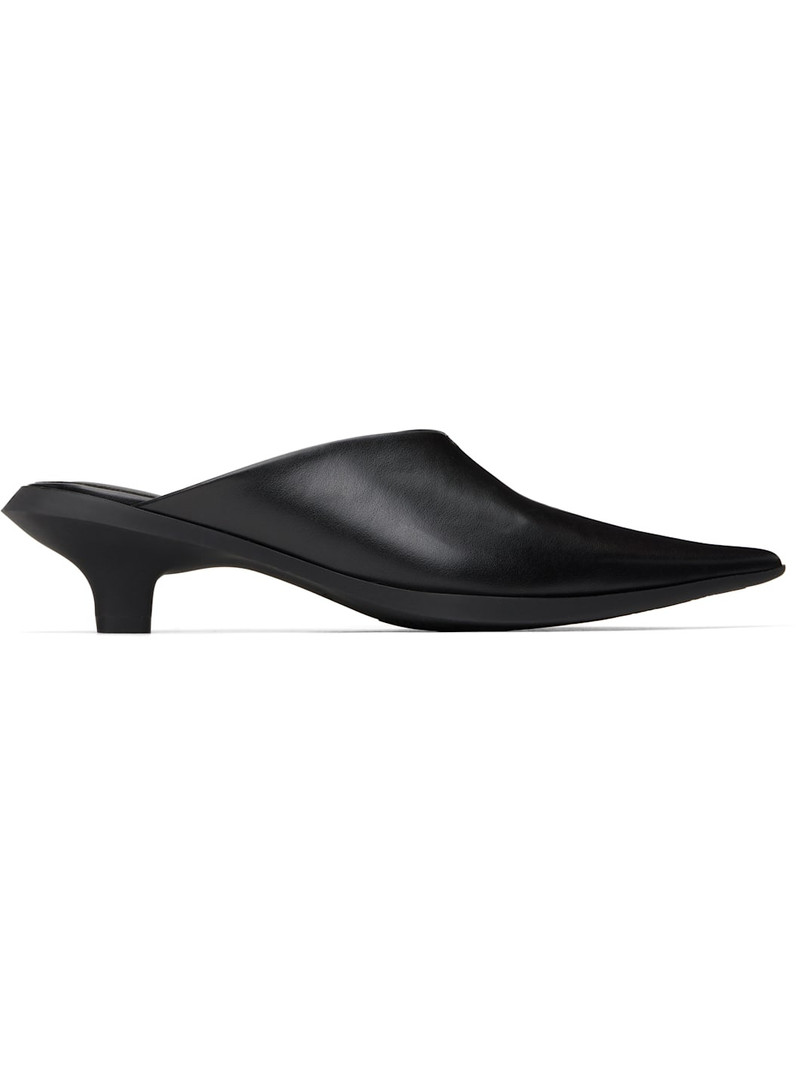 Black Heel Mules 1