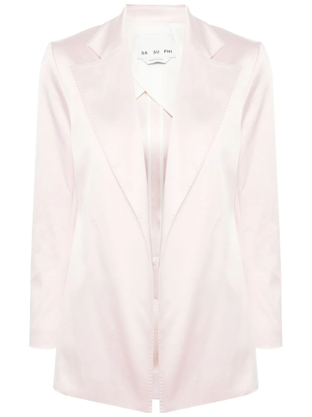 silk notch-lapel blazer - 1