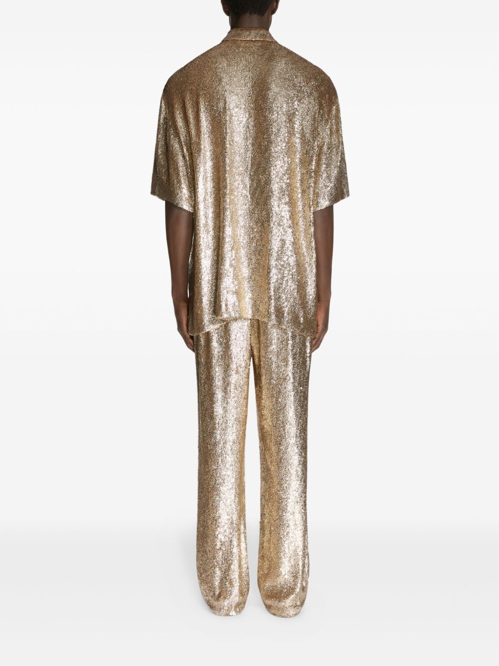 sequin-embellished trousers - 4