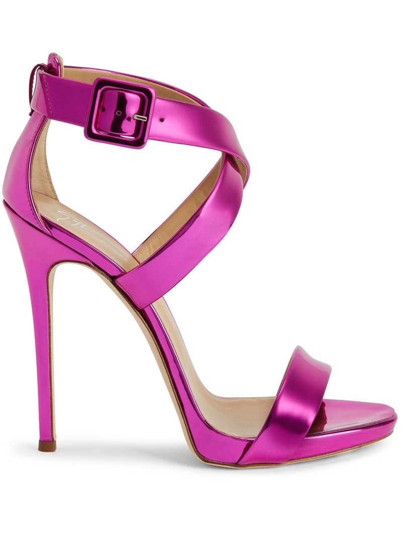 Bellis 120mm leather sandals 1