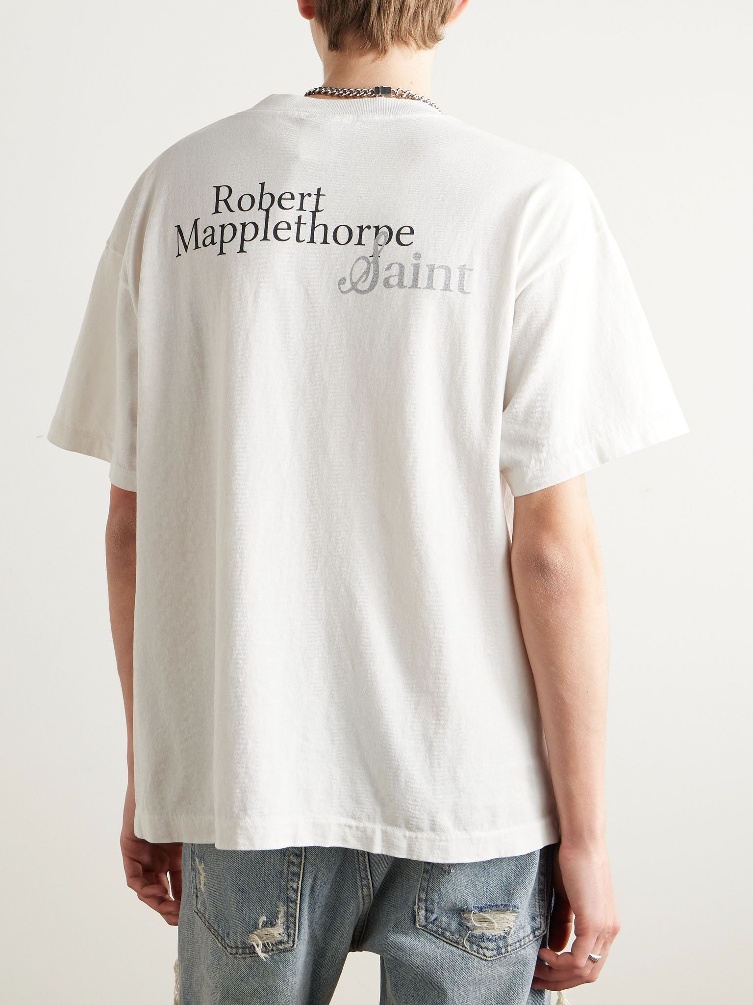 + Robert Mapplethorpe Printed Cotton-Jersey T-Shirt White - 3