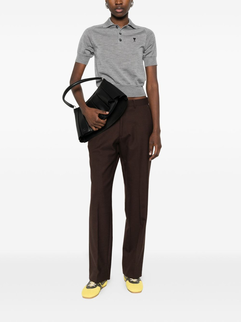 AMI Paris logo-embroidered polo shirt outlook