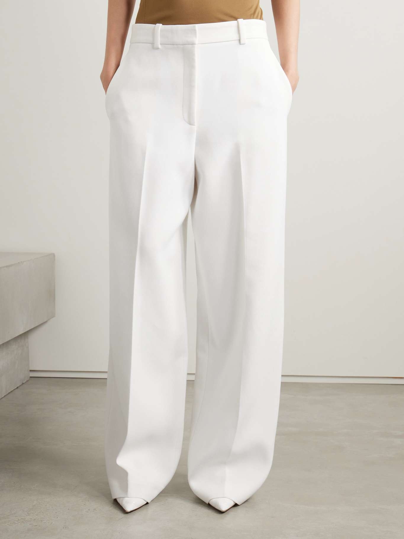 Bacall crepe wide-leg pants - 6