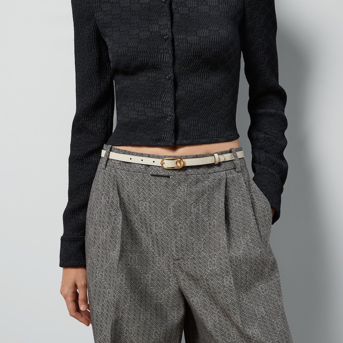 Thin belt with Round Interlocking G - 3