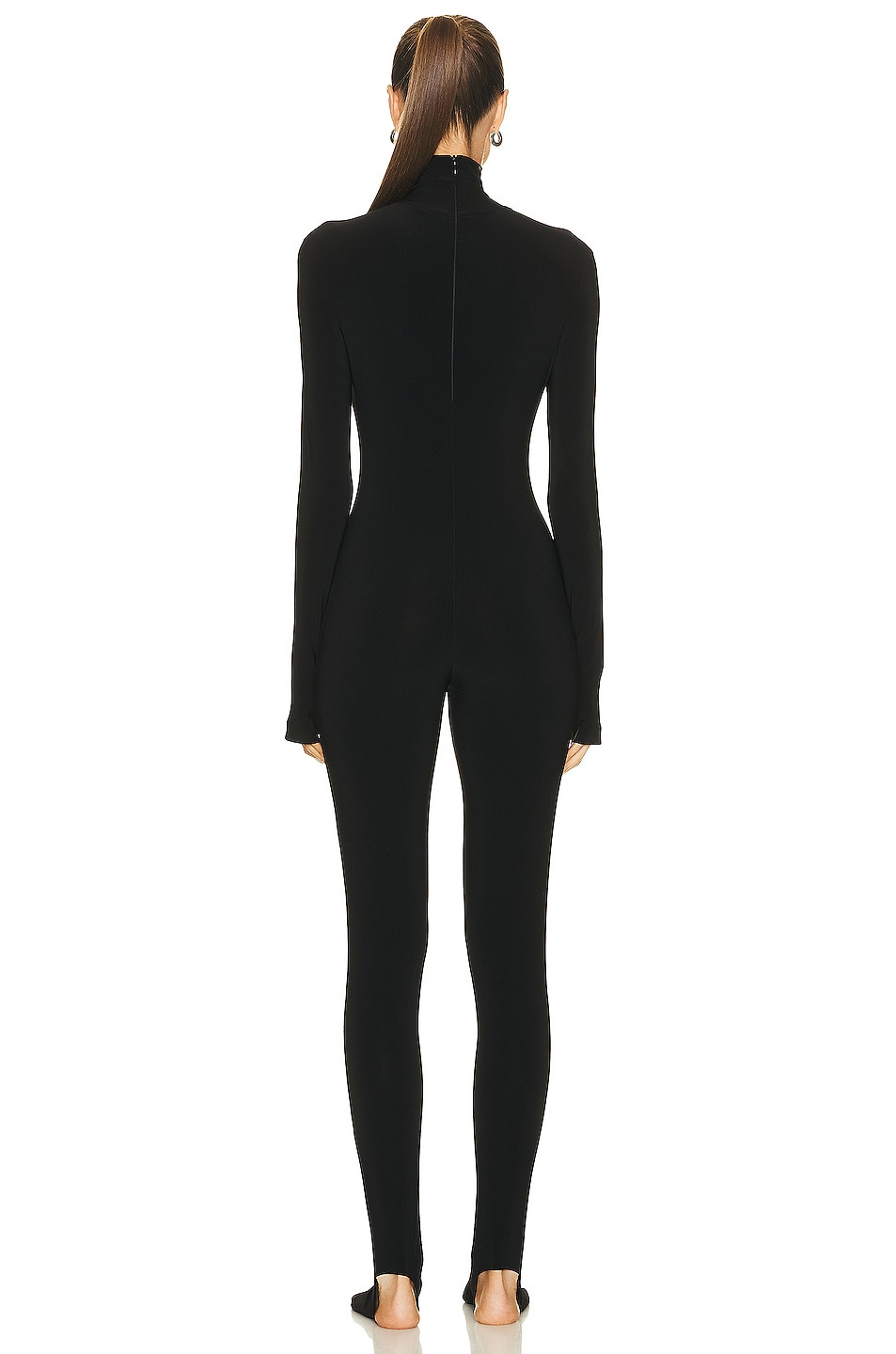 Long Sleeve Turtleneck Catsuit with Footie - 4
