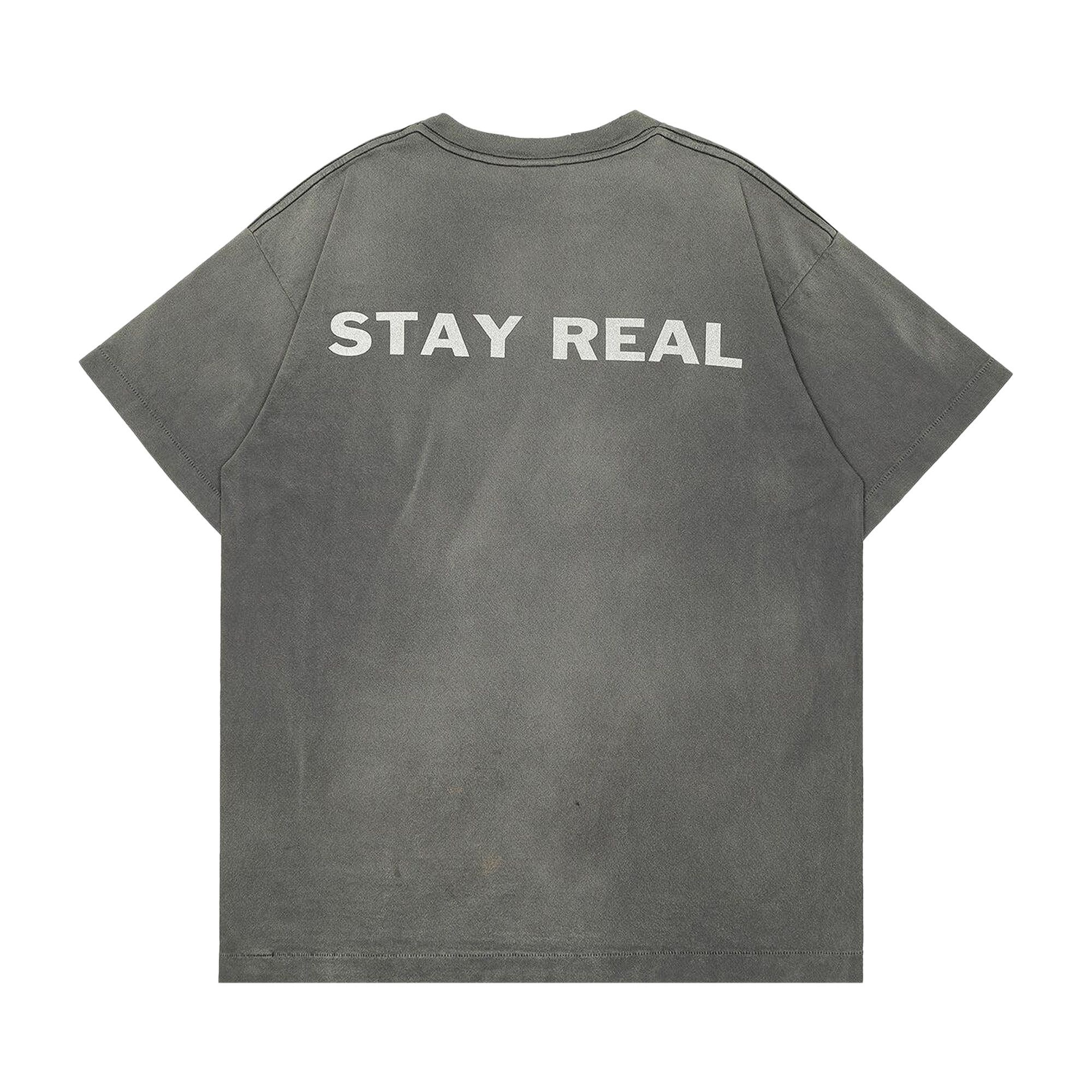 Saint Michael Stay Real Short-Sleeve Tee 'Black' - 2